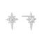 Silver Eight-Pointed Star Stud Earrings